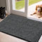 Mibao Fußmatte Innen 60 x 90 cm, Schmutzfangmatte für den Eingangsbereich, Türmatte, rutschfeste, Super Saugfähige Willkommen Matte Teppich für Haustür, Hintertür, Schuhe und Pfoten, Schwarz