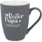 Spruchreif | Soft-Touch Tasse Grau Bester Papa überhaupt – Beidseitig gravierte Tasse mit liebevollem Spruch | Geschenk für Papa zum Vatertag, Geburtstag oder als Dankeschön