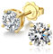 Diamant & Zirkonia Ohrstecker Gold - Damen & Herren 585 Gold Ohrringe mit 6mm Stecker