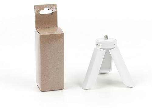 Rieibi Mini Tripod for Fuji Instax Pal/Instax Mini EVO/70/LOMO Instant Camera, White, Plastic, Slip Resistant, Pan Heads, 3x8.2cm Folded, 32cm Extended