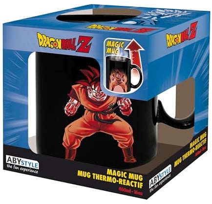 ABYSTYLE DB Goku Magic Mug Heat Change, 460 ml Goku-cardboard box: Das Design ändert sich, wenn Sie heiße Flüssigkeit einfüllen, ABYMUGA438