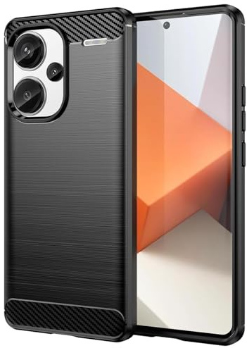 CoolGadget für Xiaomi Redmi Note 13 Pro+ 5G Carbon Brush Hülle, TPU Case im Carbon-Look, stoßdämpfend & rutschfest, kompatibel mit Xiaomi Redmi Note 13 Pro+ 5G (6,67 Zoll)