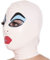 ZOUTYI Natur Latex Maske Mit Reißverschluss Kopfmaske Blind Mit Offenen Augen Und Nasenlöchern Unisex Kapuze Einzigartig Clubwear Cosplay Erhöhen Das Lebensinteresse Fördern,Weiß,M