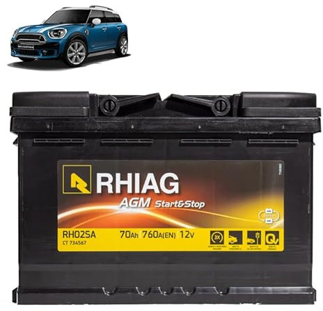 Batteria 70Ah A.G.M. per Mini Countryman F60 One Cooper CooperS benzina 2016+