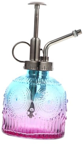 ANDRESLAD Botella Rociadora De Vidrio Vintage para Jardinería Regadera Decorativa Reutilizable para Plantas Casa y Jardín Diseño Aleatorio y Flujo De Agua Preciso