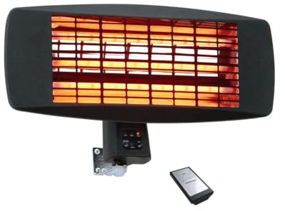 Traedgard Elektro Infrarot Heizstrahler Modell Fehmarn perfekt Für Wickeltisch, Wintergarten oder Outdoor Drei Stufen 650/1300/2000