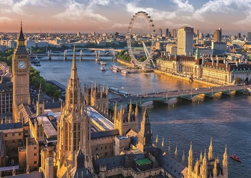 Jigsaw Puzzles for Adults 1000 Piece London City 27.56 x 19.69 Inch Educational Game Challenge Toy London Puzzles