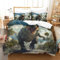 EUZZDHESP Dinosaurier Bettbezug Set Bettwäsche-Sets Kinderbettwäsche-Set Reißverschluss Mit Kissenbezug Betten Set Für Jugendliche Kinder Schlafzimmer Single（140x200cm）