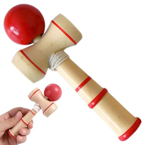 Kendama -Spielzeug, 5,3x2,2 Zoll Holz Kendama Spielzeug, leicht zu spielen klassisches japanisches Spielzeug Kendama Übungskörperkoordination und -kontrolle, Spielzeug für Anfänger, japanisches Spiel