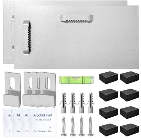 2 Pezzi Ganci Autoadesivi per Quadri, Resistenti e Facili da Usare, Ganci Autoadesivi per Appendere Specchi, Forte Capacità di Carico, per Appendere Quadri Pesanti alla Parete(10 x 20 cm)