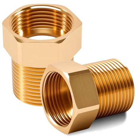 2 Stück Messing Rückschlagventil, 1 Zoll IG zu AG Gewinde Rückflussverhinderer, DN25 Abwasser Rückschlagventil, G1 IG x AG Rückschlagventil, für Gartenpumpen, Waschmaschinen, Wasserleitung