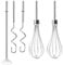 Linkidea Accesorios para batidora de mano, varilla de mezcla, ganchos de masa, accesorios de batidora de mano de acero inoxidable compatibles con batidoras de mano Kitchenaid KHM3 KHM5 KHM7 KHM9