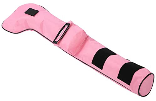 Sac de Club de Golf pour Enfants, 32.3x3,7 Pouce Portable en Nylon en Nylon Sac à Banc d'épaule Pliable de Golf Pliable Poche de Voyage pour entraînement d'entraînement en Plein (Rose)