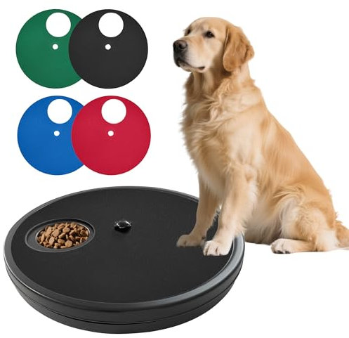 Dog Nail Scratchboard, 3 in 1 Dog Scratch Board for Nails with Built-in Snack Box Rotating Round Dog Claw Grinder Dog Nail File Toy,Dog Scratcher for Small and Large Dogs(4 Sandpapers Included）