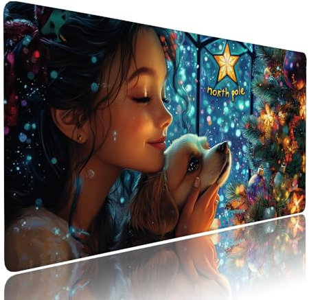 Farbe Mädchen Schreibtischunterlage Mousepad XXL Gaming Mauspad Büro Zubehör Klein Mouse Pad Pc Desk Mat Groß, WassXerdicht Anti-Rutsch Gummibasis Vernähte Kanten 900x500x3mm für Home Office d-169