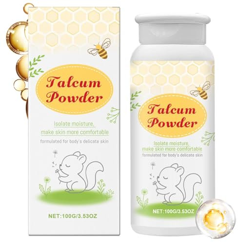 Babypuder, feuchtigkeitsabsorbierendes Pulver, Baby-Hautpflege, praktische Reisegröße, sanfte Maisstärke-Formel, 5 x 5 x 13 cm, für empfindliche Haut, nach der Dusche, , tagsüber und nachts