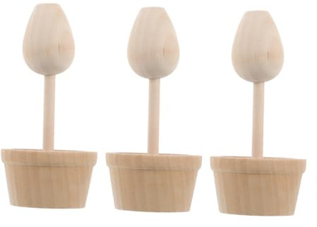 ibasenice 1 Satz Pilzen und Bäumen für Kreative Dekoration im Feengarten Handgefertigte Holzfiguren für Mikro Landschaften und Diy Bonsai Projekte Charmante Wohnaccessoires