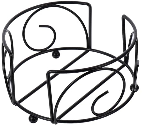 Ipetboom Runder Untersetzerhalter aus Metall Platzsparendes Minimalistisches Küchenregal für Runde Coaster Organisierte Aufbewahrung für Tischsets für Zuhause und