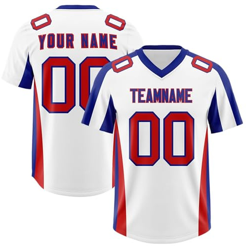 Generisch Personalisiert American Football Spieltrikots Mit Name Nummer Personalisierte Trikot T-Shirt Für Herren Damen Kinder