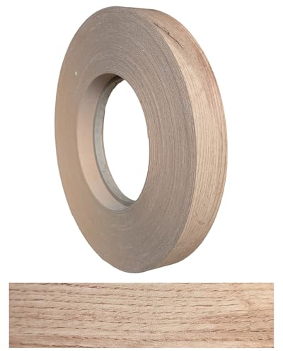 Gedotec Revêtement de bord 21 mm | Rouleau de 100 m | Chêne Wolan | Revêtement à thermocoller | avec colle thermofusible intégrée | Bande de bord pour meubles | Bande de mélamine | Placage en bois |