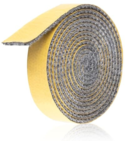 ASOFTY 2M Kamin Dichtband Selbstklebend, 3mm x 10mm Kamindichtung Ofendichtschnur, Ofendichtschnur Selbstklebend, Feuerfestes Dichtungsband für Kamin, Ofen, Ofenrohr