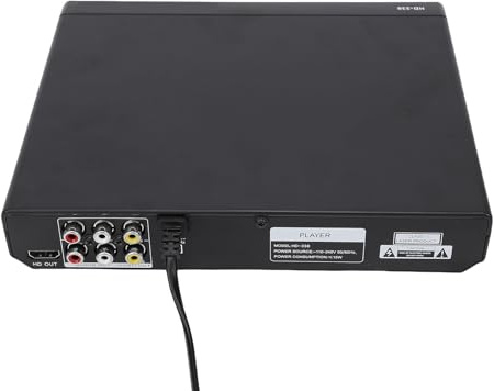 Plyisty DVD-Player, HD-Multimedia-Schnittstelle, 1080P, Multi-Region-CD-DVD-Player mit USB-MP3-Wiedergabe-Fernbedienung, für TV-Projektor, Soundbar, Karaoke (EU-Stecker)