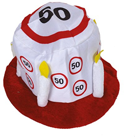 Karneval-Klamotten Hut Geburtstag 50 Jahre Verkehrsschild