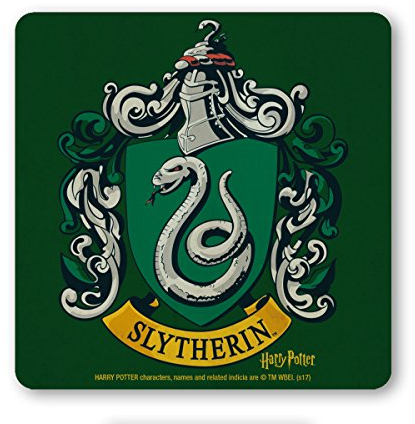 Logoshirt® Harry Potter | Slytherin I Wappen I Untersetzer | Kork | 10x10cm | langlebiger Druck | Lizenziertes Originaldesign