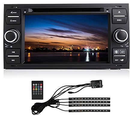 XISEDO Android 7.1 Autoradio 7 Car Radio 2 Din Autonavigation RAM 2G Car Stereo mit DVD Player für Focus(2005-2007), C-Max, S-Max, Ford Fiesta, Connect, Kuga, Fusion, Transit, Galaxy