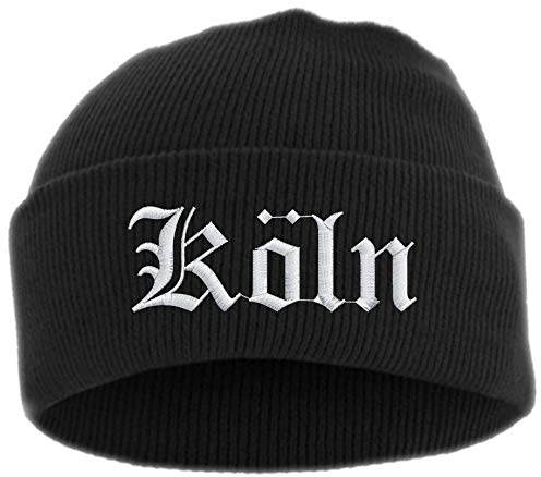 HB_Druck Köln Umschlagmütze - Mütze - Bestickt - Einheitsgröße Schwarz