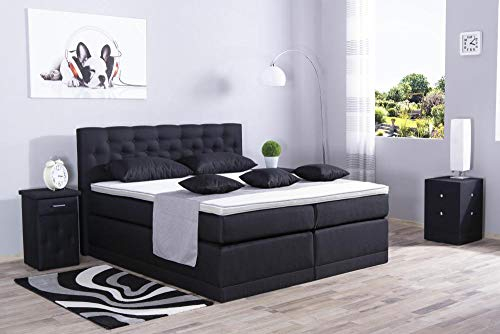 AUKONA Boxspringbett Helena mit Bettkasten 100x200, Farbe wählen und ändern, 7 Zonen Taschenfederkern-Matratze, H2 H3 H4, Komfortschaum-Topper, Lieferung und Aufbau kostenlos