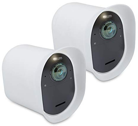 kwmobile 2X Hülle kompatibel mit Arlo Ultra/Arlo Pro 3 / Pro 4 - Silikon Security Camera Cover Schutzhülle Kamera - Weiß