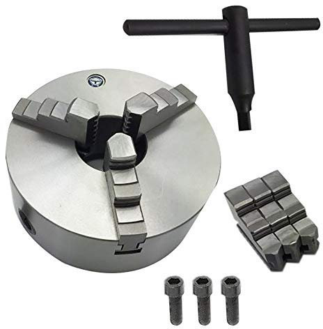 3 Jaw Lathe Chuck Manual Chuck 3 K11-80 Self-centering Lathe Drilling Part 80mm Total 2 Set of Jaws
