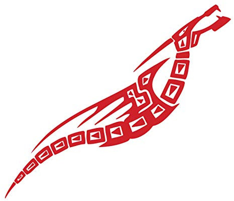 kleb-Drauf | 1 Drache | Rot - matt | Wandtattoo Wandaufkleber Wandsticker Aufkleber Sticker | Wohnzimmer Schlafzimmer Kinderzimmer Küche Bad | Deko Wände Glas Fenster Tür Fliese