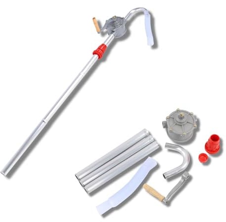 Hand Oil Pump, Hand Crank Fuel Pump Aluminum Alloy Rotary Crank Barrel Drum Pump Tool for Pumping Fuel Oils Petrol Lubricating Oil Cooking Oils and Many Other Drum Pump