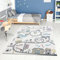 carpet city Kinderteppich - Straßen-Stadt-Motiv Creme Multi - Kinderzimmer Teppich Modern (120 cm x 160 cm)