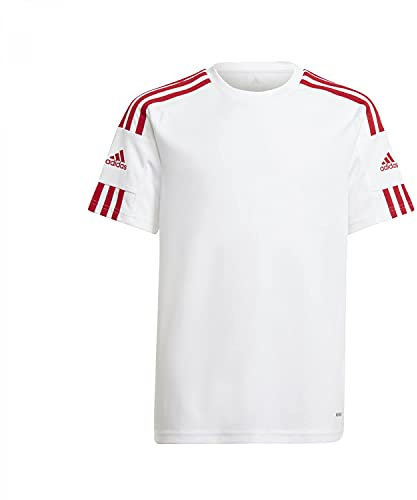 adidas Jungen Squadra 21 Jersey, White / Team Power Red, 5-6 Years