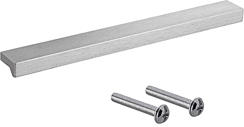 Gedotec Möbelgriffe aus Aluminium | 1 Stück Türgriffe für Schränke - Grau metallic inkl. Befestigungsmaterial | ANGLE 0077 | LA: 640 mm | Griffe für Küchenschränke Schrankgriffe Griffe Möbel