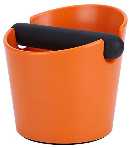 Raguso Coffee Knock Box Household Non-Slip Coffee Grind Dump Bin for Coffee Shop Orange Household Accessories