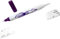 INKgrafiX® Squidster HAUTSTIFT mit LINEAL und KILLER - LILA - Steril - Stift 12cm - SKINMAKER - IG57655 - Haut Skin zeichnen Tattoo Piercing