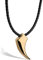 SERASAR Lederkette Herren Leder-Halskette mit Anhänger - 50cm Gold Lederband Kette Schmuck-Schachtel für Männer Echtleder Geschenk Leather Necklace Men Jewelry Band