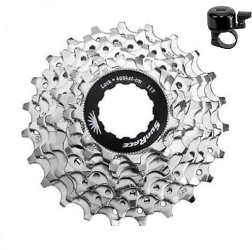 Sunrace Kassettenzahnkranz CSM63 zum Stecken 7-Fach 11-28 Zähne inkl. Fahrradklingel