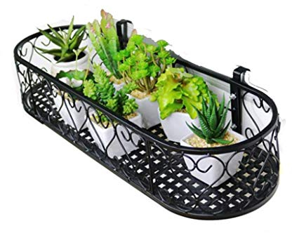 FJGHLBX Pflanzenständer, Blumenständer, Balkon Topfhalter Haushaltsblume Pot Balkon Regalgeländer Edelstahl Fensterbrett Möbel