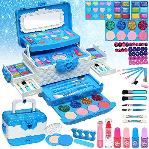 Kids Makeup Sets - Princess Beauty Toy Set for Toddlers, Girls' Safe Non-Toxic Makeup Gift for 4 to 10 Years Old - Christmas & Birthday Gift