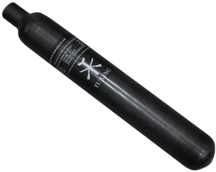 TUXING 4500Psi Pcp Air Tank 0.7L 42Cu in 700cc Carbon Fiber HPA Tank,Gas Cylinder,Paintball Hunting for PCP Air Rifle Gun Daystate and FX Thread M18 * 1.5