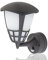 HUBER LED Wandlampe mit Bewegungsmelder 140° E27 Fassung I IP54 geschützte LED Außenleuchte mit Bewegungssensor I Wandleuchte innen, Laterne, anthrazit