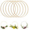Bambus Bastelring, Bambus Blumenkranz Makramee Ringe, Traumfänger Ringe Set, 6 Stück 20cm Ringe zum Basteln, für DIY Traumfänger Hochzeitskranz Wandbehang Deko