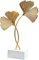 Metall Blätter Deko, Ginkgo, Wohnzimmer Deko, Dekoobjekte Gingko Blatt Skulptur Handcrafted Kunst Statue für Home Office Decor Wohnzimmer Mittelstücke (Golden)