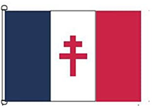Stormflag Drapeau Lorraine Cross France Libre 1940-1944 30x45cm Drapeau du navire 12x18in polyester 150g/2 avec œillets et Double couture