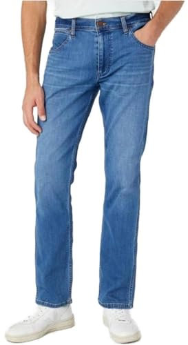 Wrangler Herren Jeans Greensboro - Regular Fit - Blau - Softwear W30-W50 Stretch, Größe:38W / 32L, Farbvariante:Softwear W15Q74Z59